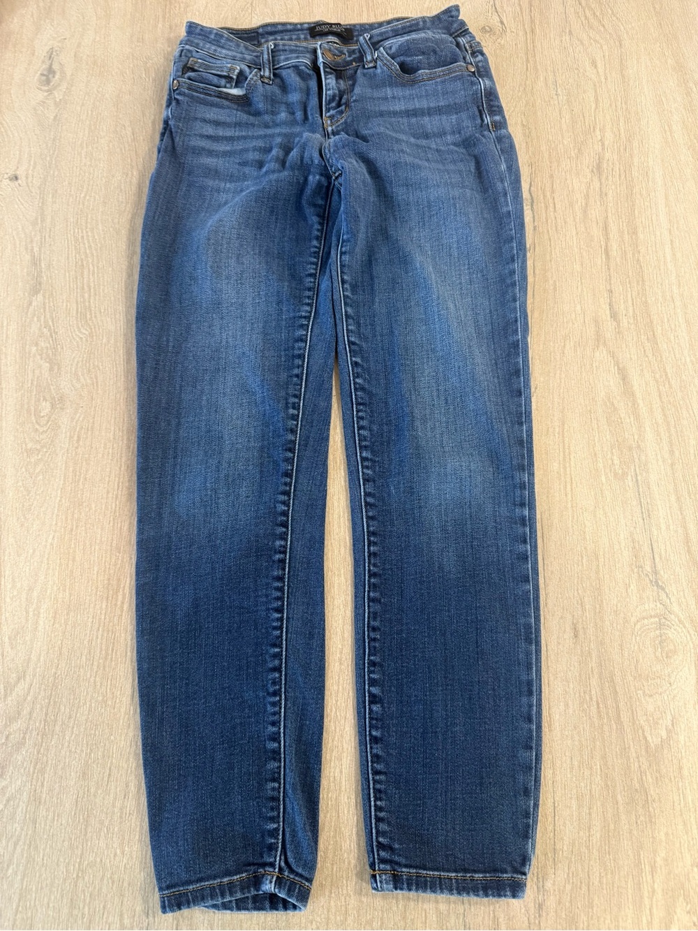 Judy Blue Joanne Mid Rise Skinny Jeans 5/27 Dark Wash Stretch Denim JB82110DK